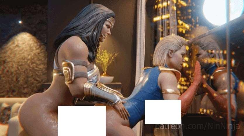 [3D/无修/CV] NinNinja 2月新作：神奇女侠+超级少女 超级英雄私下的寄情碰撞 [525M][NinNinja2401]-小树基地