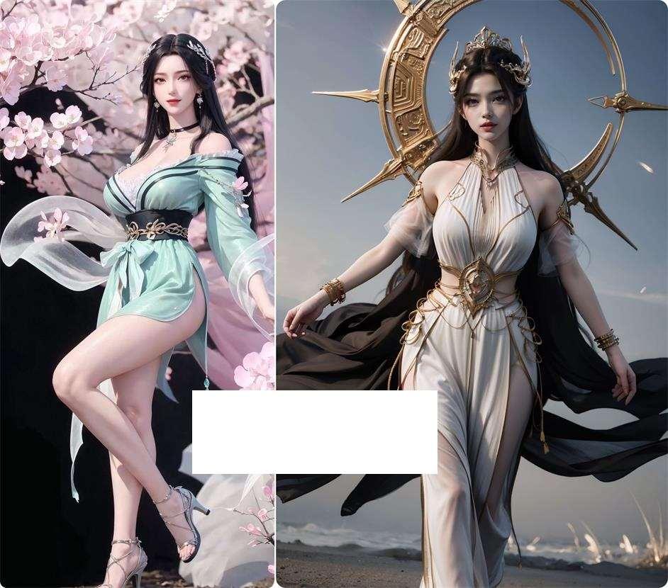 【3D全彩/无修】国漫女主-AI超高渲染 (云曦.元瑶.李寒衣.狠人大帝.白冰岚等)【500M】-小树基地